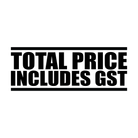 Black Total Price Includes GST Stamp