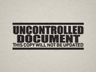 Black Label for Uncontrolled Documents