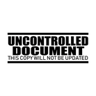 Black Uncontrolled Document Stamp