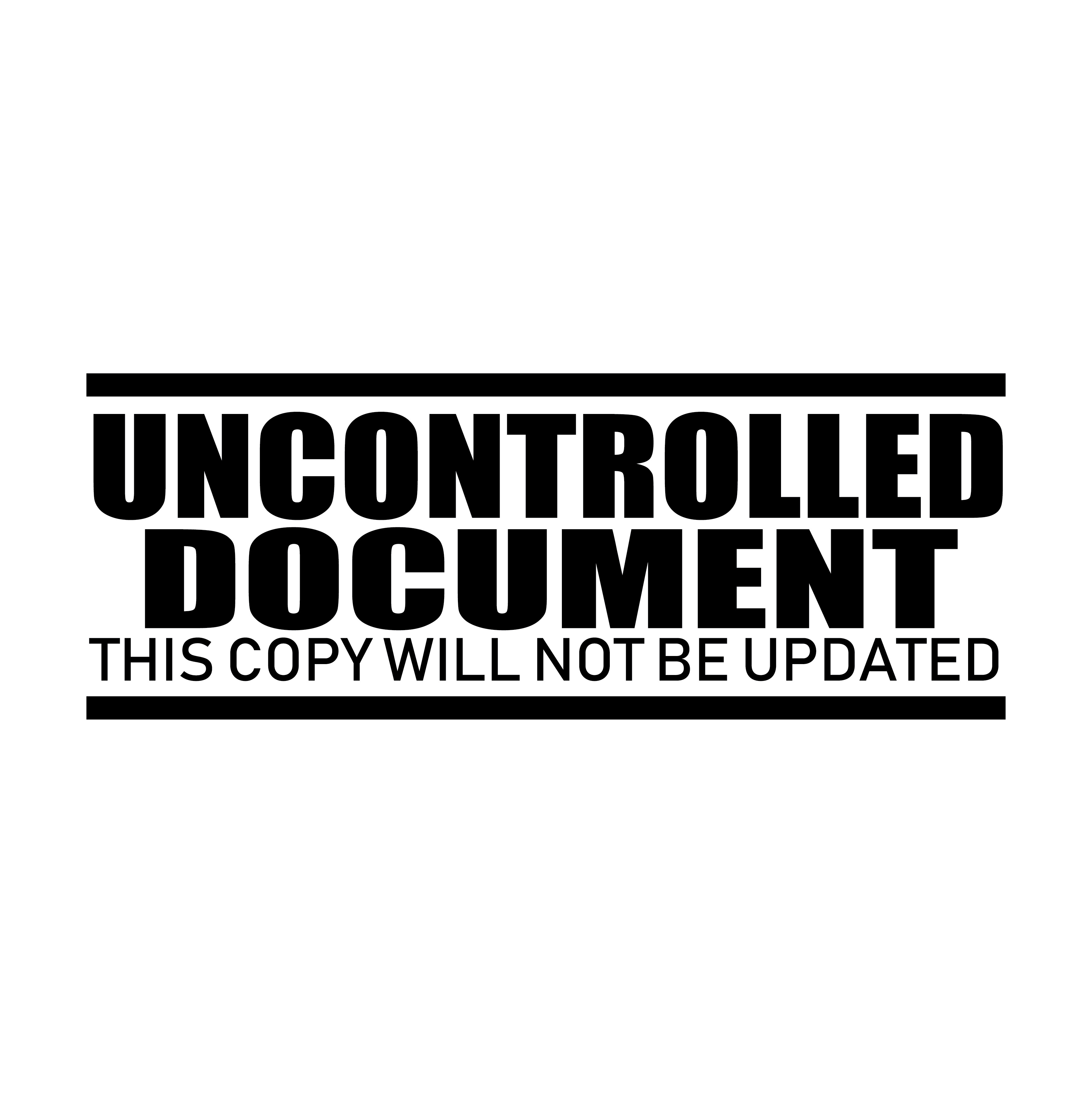 Black Uncontrolled Document Stamp