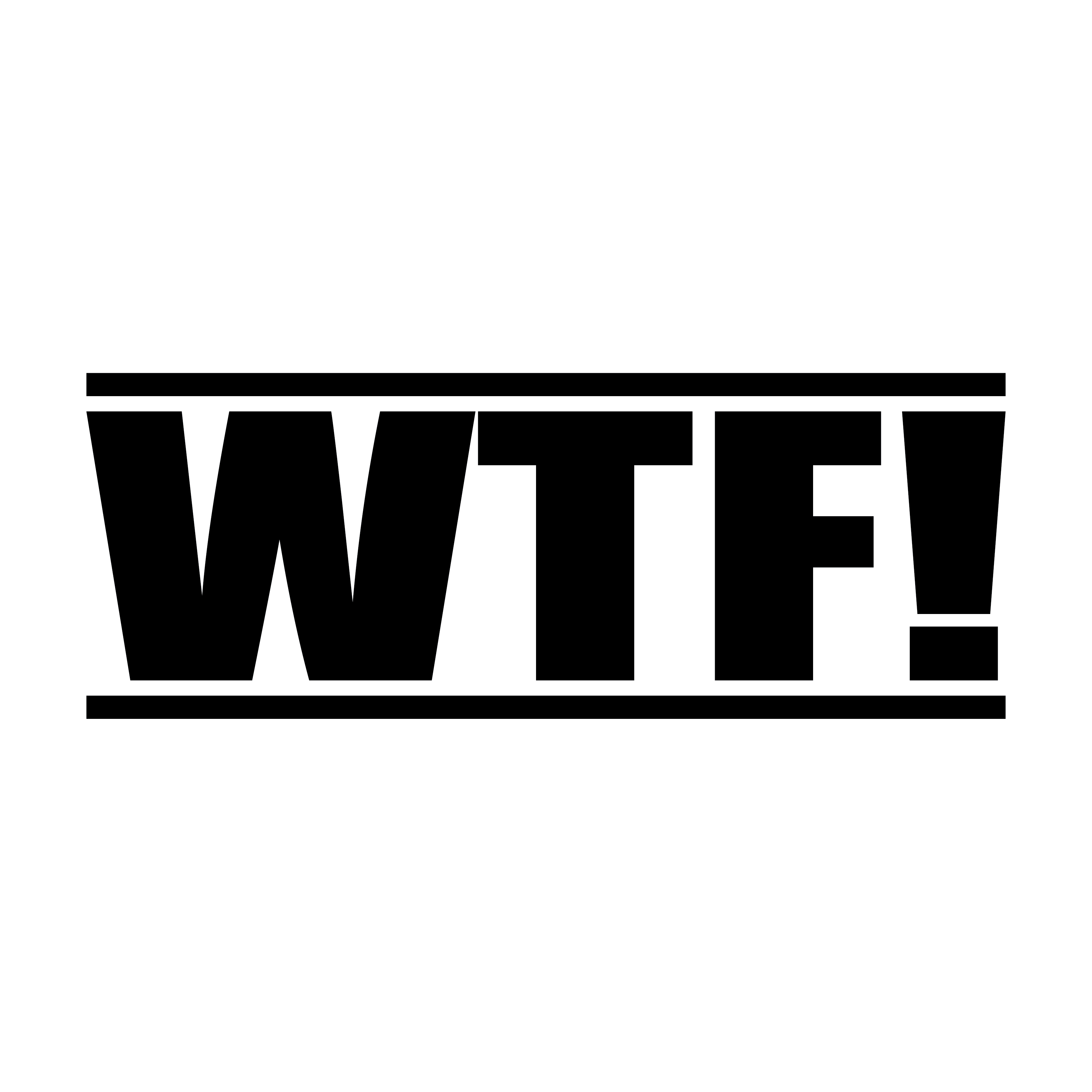 WTF rubber stamp - Black