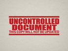 Red Label for Uncontrolled Documents