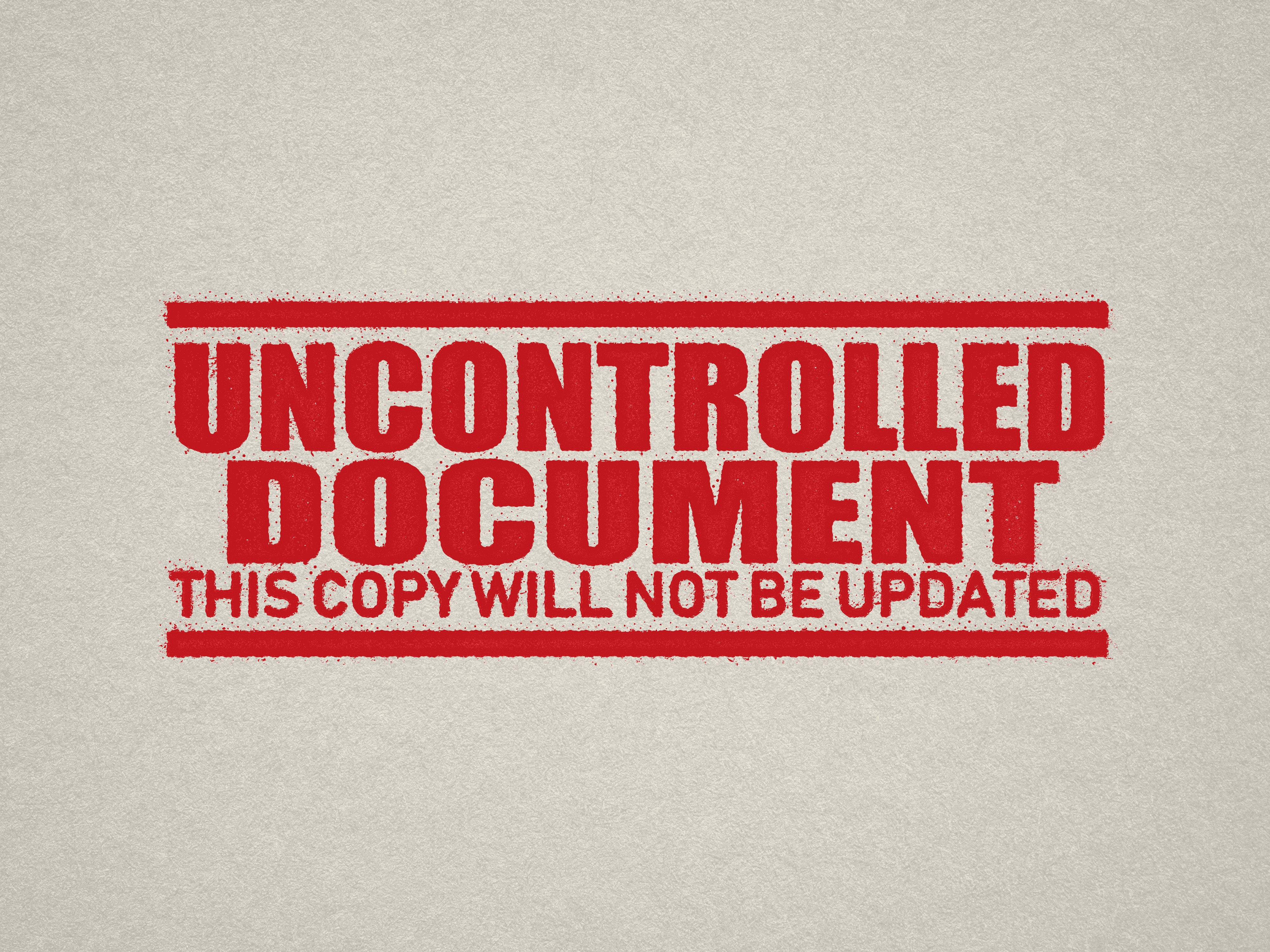 Red Label for Uncontrolled Documents