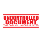 Red Uncontrolled Document Stamp