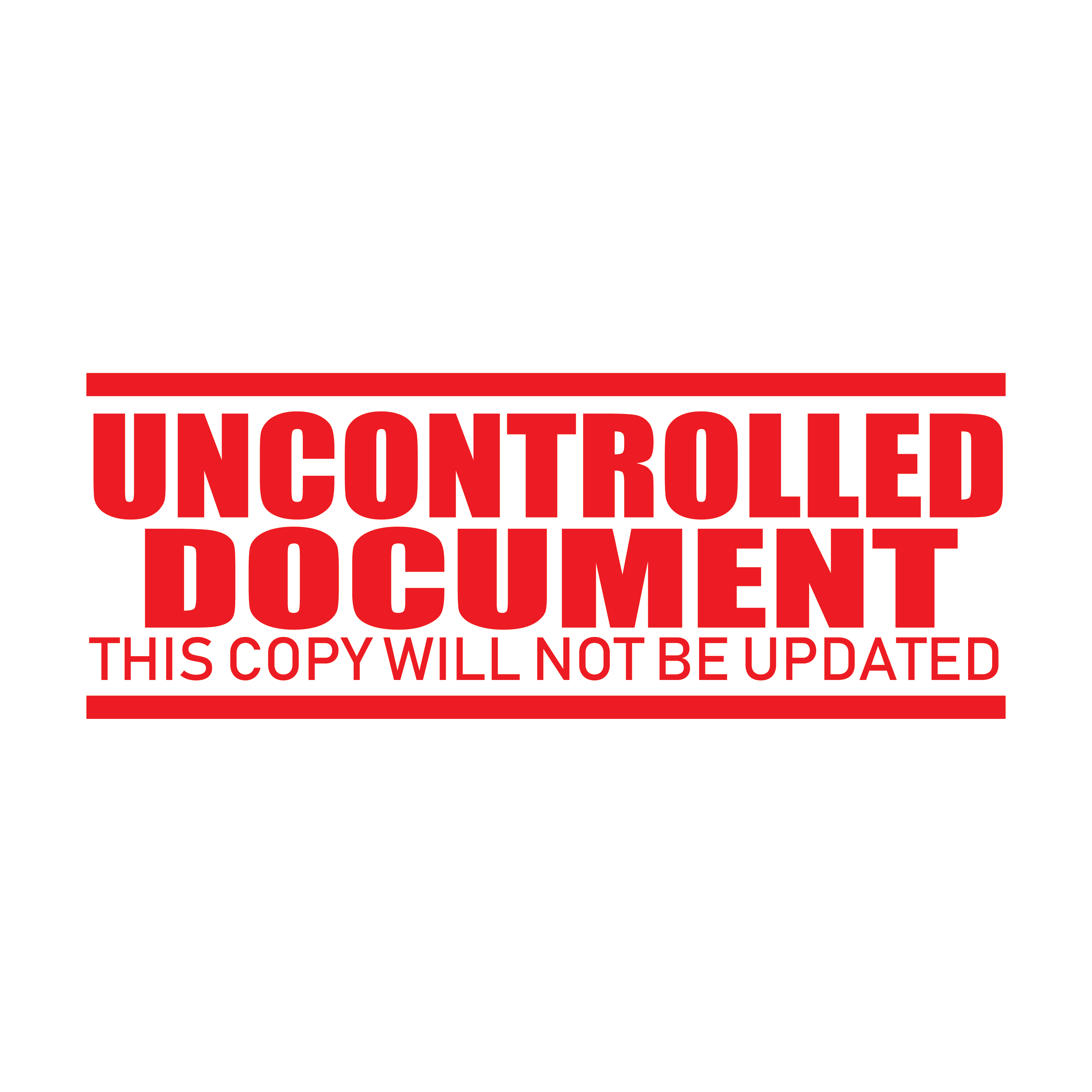 Red Uncontrolled Document Stamp