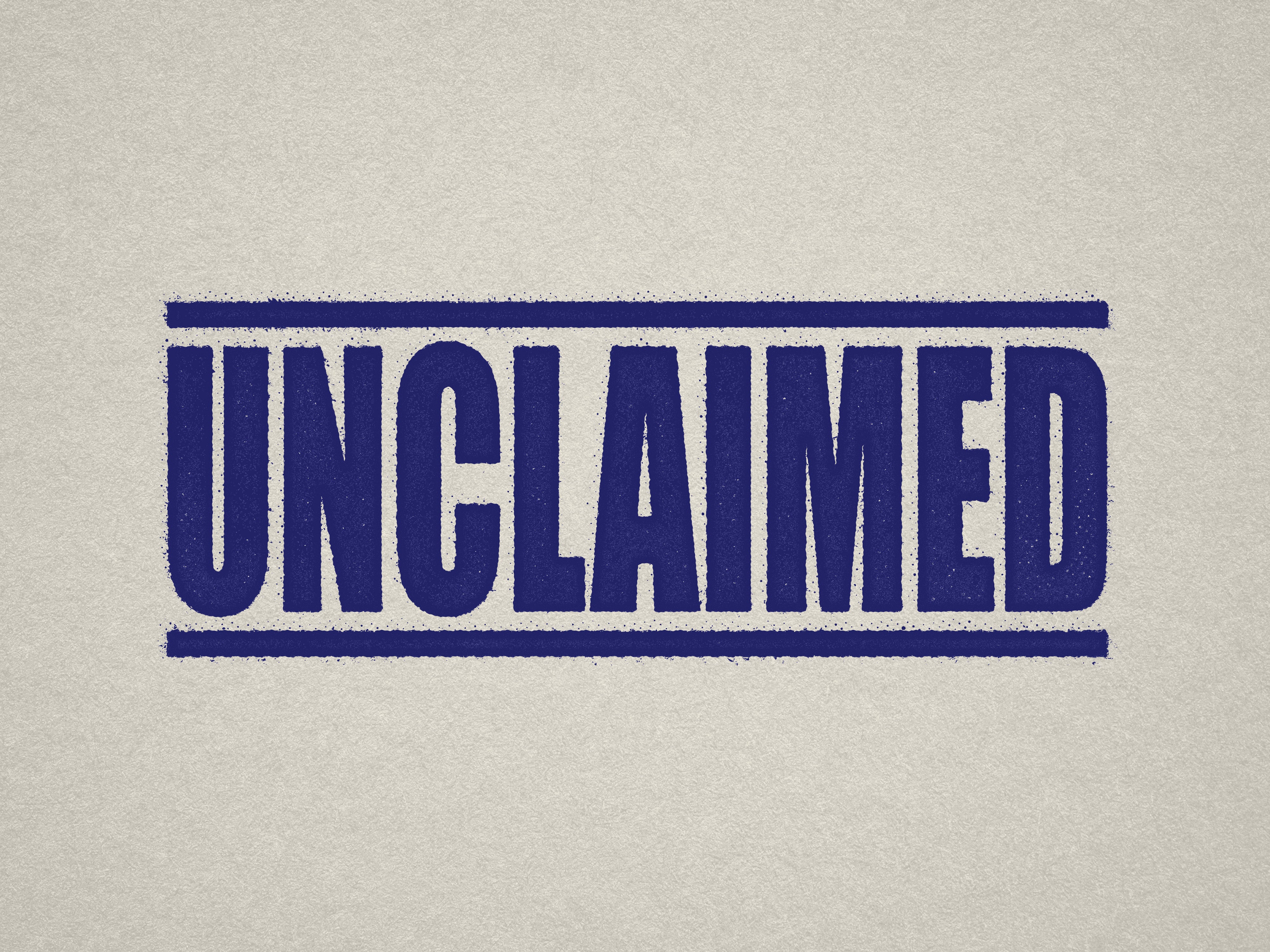 Blue Label for Unclaimed Items