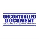 Blue Uncontrolled Document Stamp