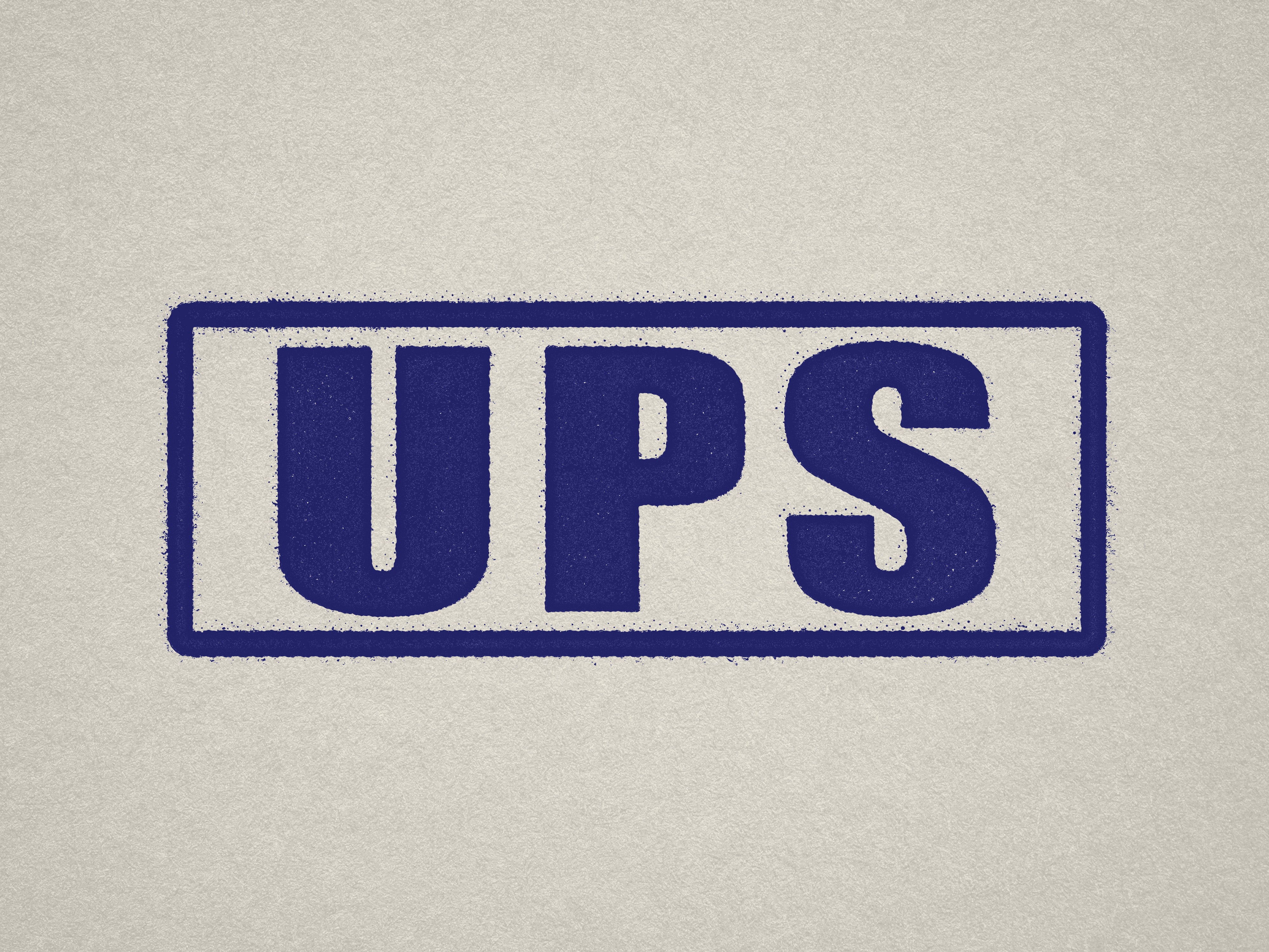 Blue United Parcel Service Label