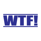 WTF rubber stamp - Blue