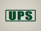 Green United Parcel Service Label