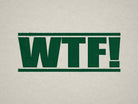 Green WTF desk stamp