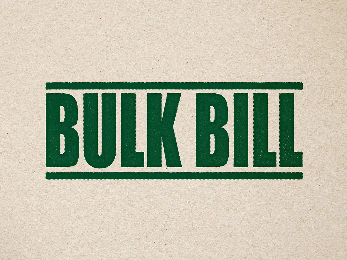 Bulk Bill stamp Ready Made Design Green ink