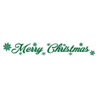 Merry Christmas Rubber Stamp in green.