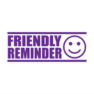 Violet friendly reminder stamp