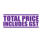 Violet Total Price Includes GST Stamp