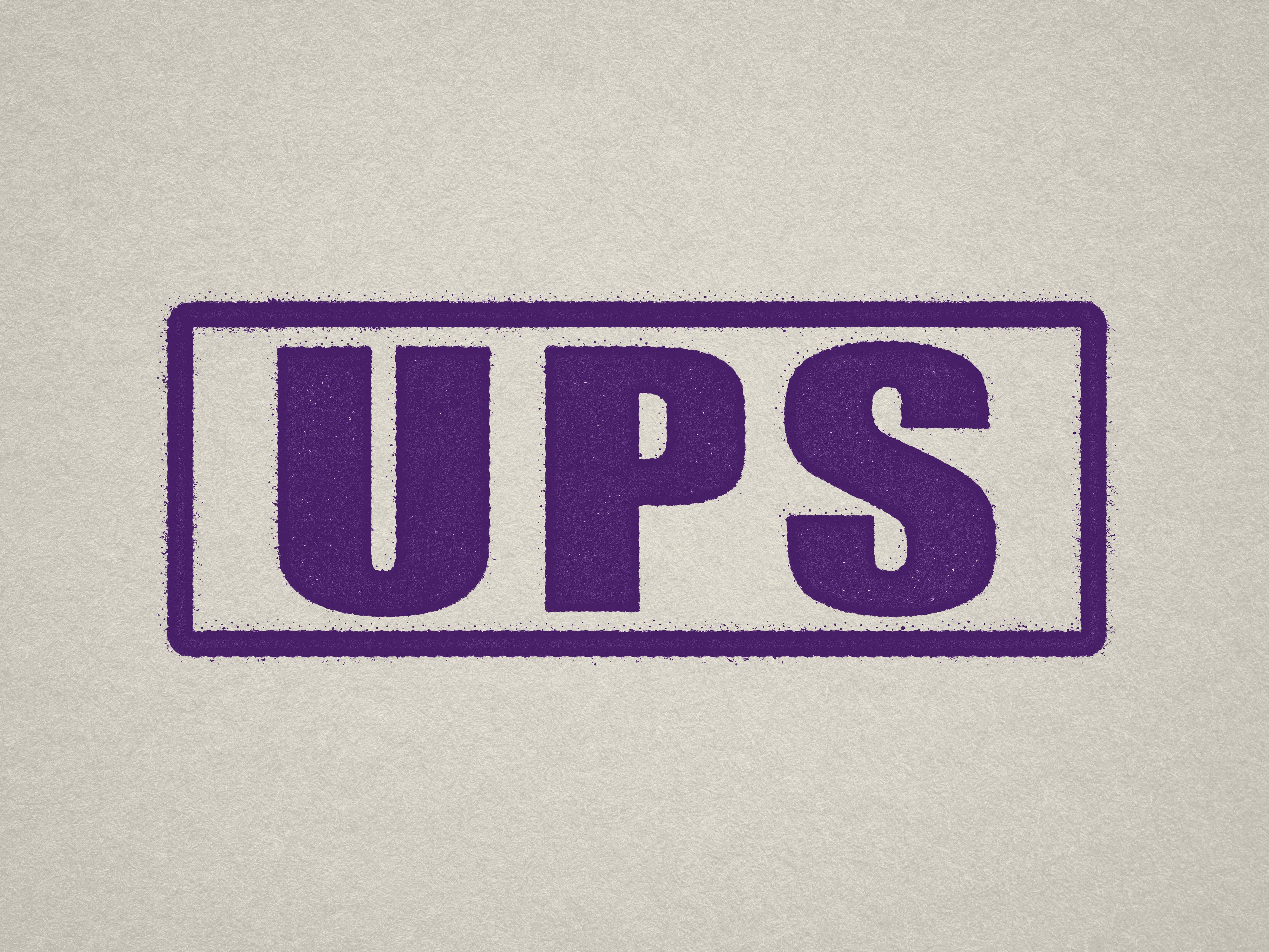 Violet United Parcel Service Label