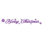 Merry Christmas Rubber Stamp in violet.