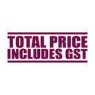 Maroon Total Price Includes GST Stamp