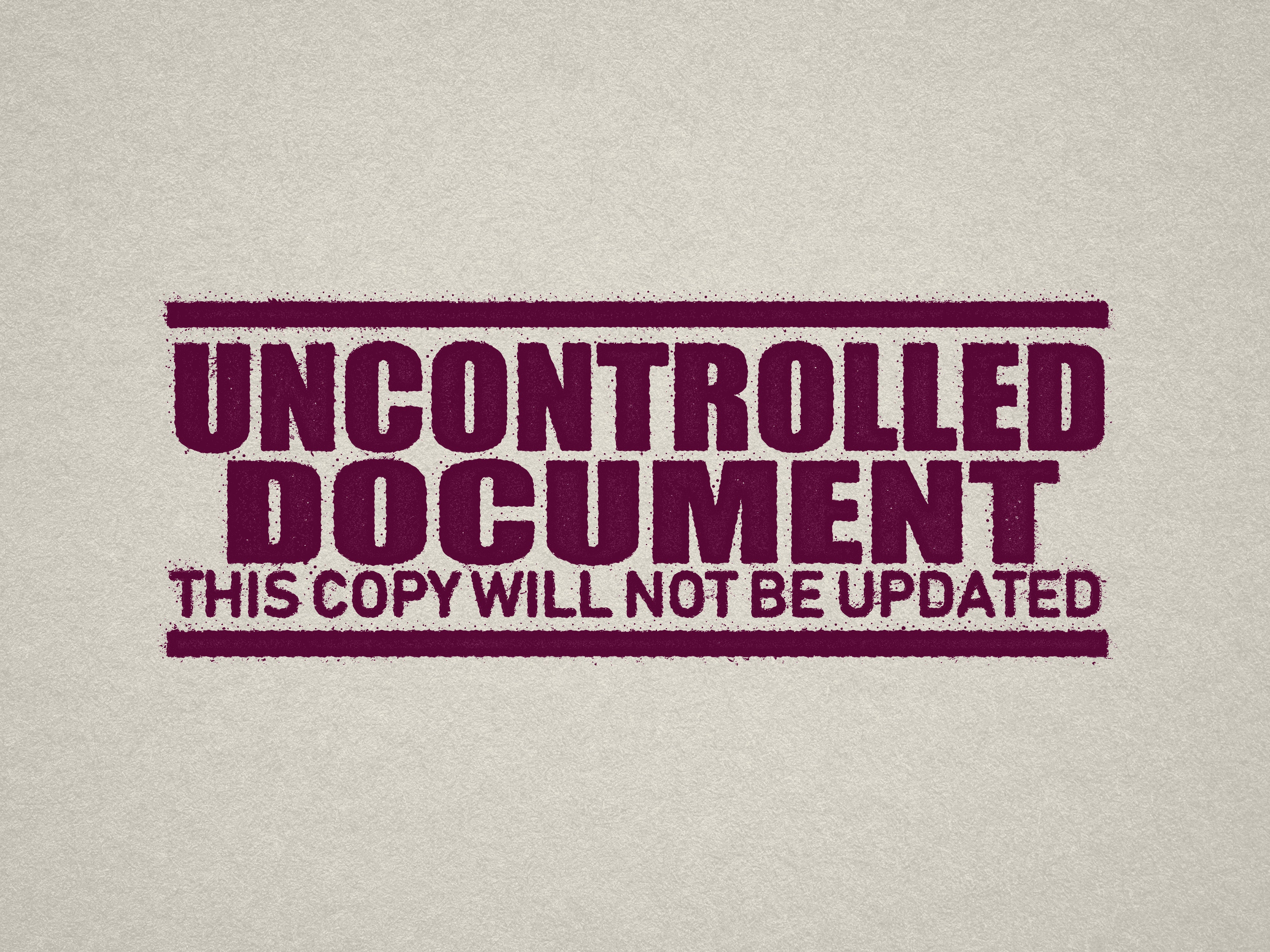 Maroon Label for Uncontrolled Documents