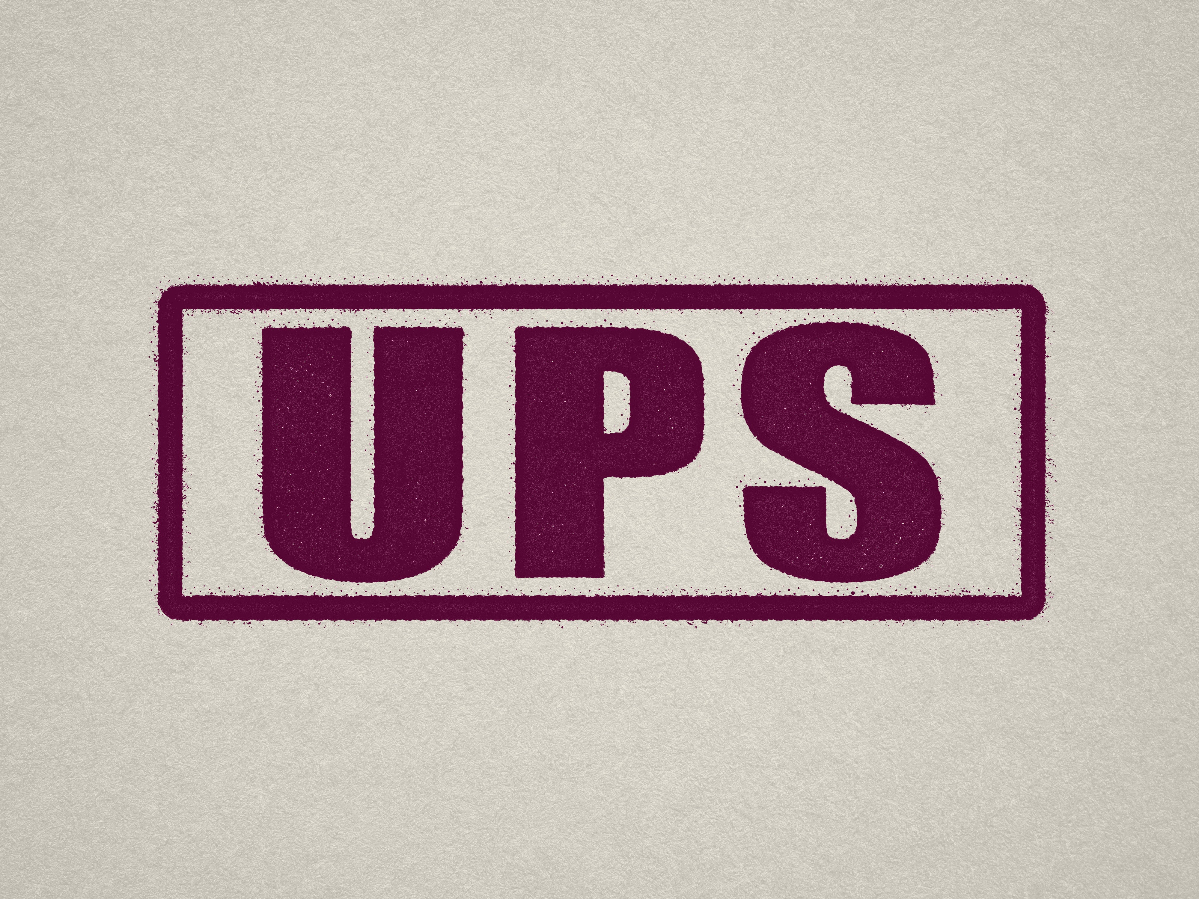 Maroon United Parcel Service Label