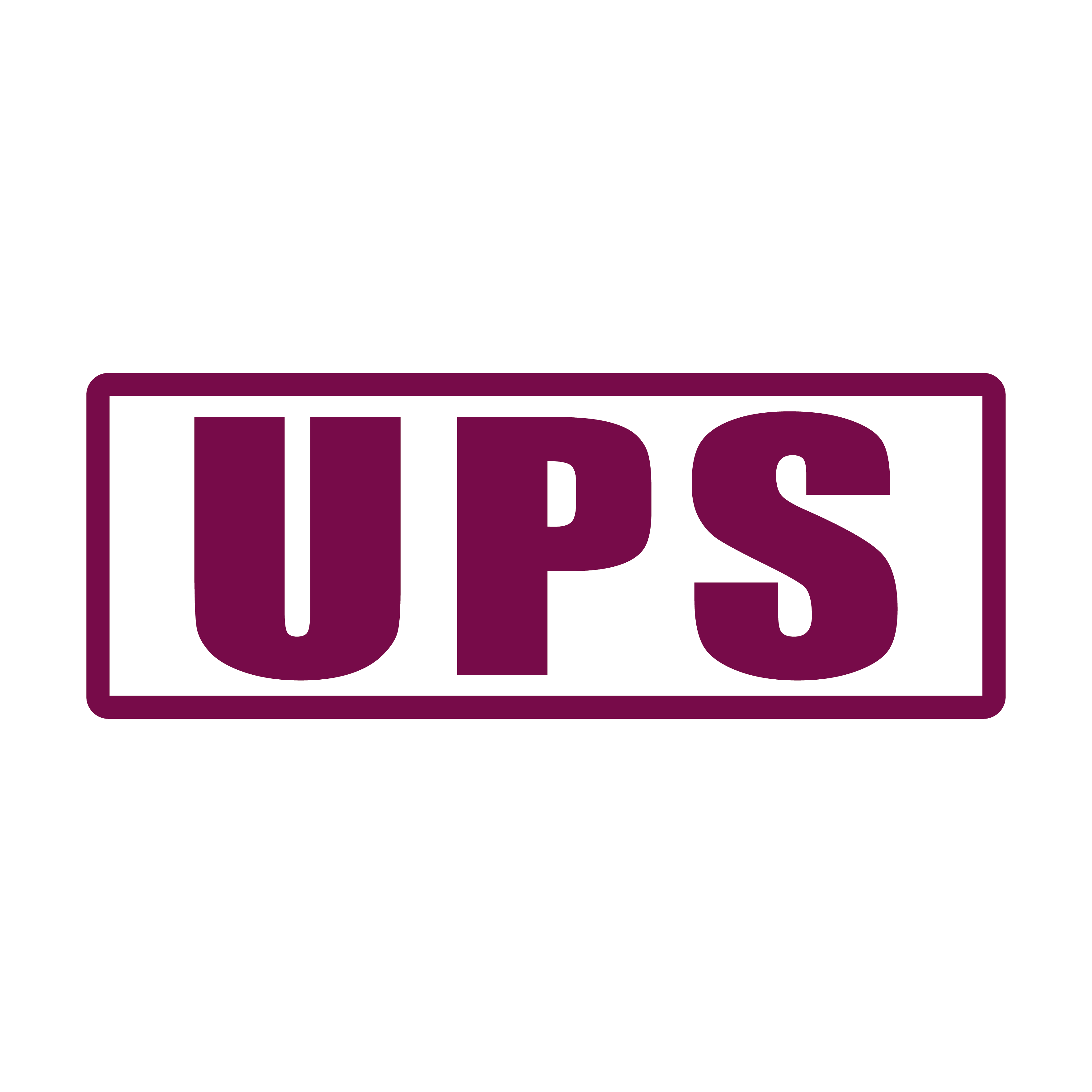 Maroon UPS Stamp