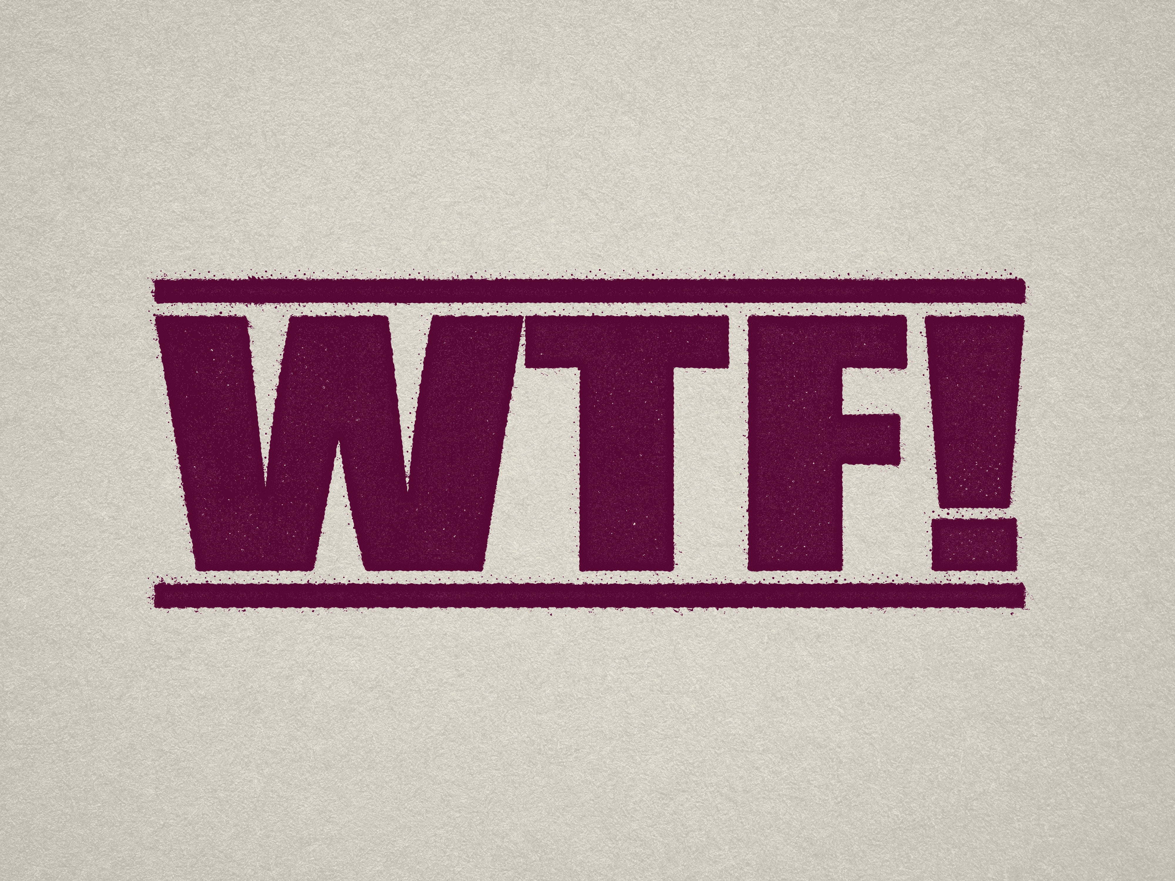 Maroon WTF fun stamp