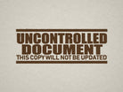 Brown Label for Uncontrolled Documents