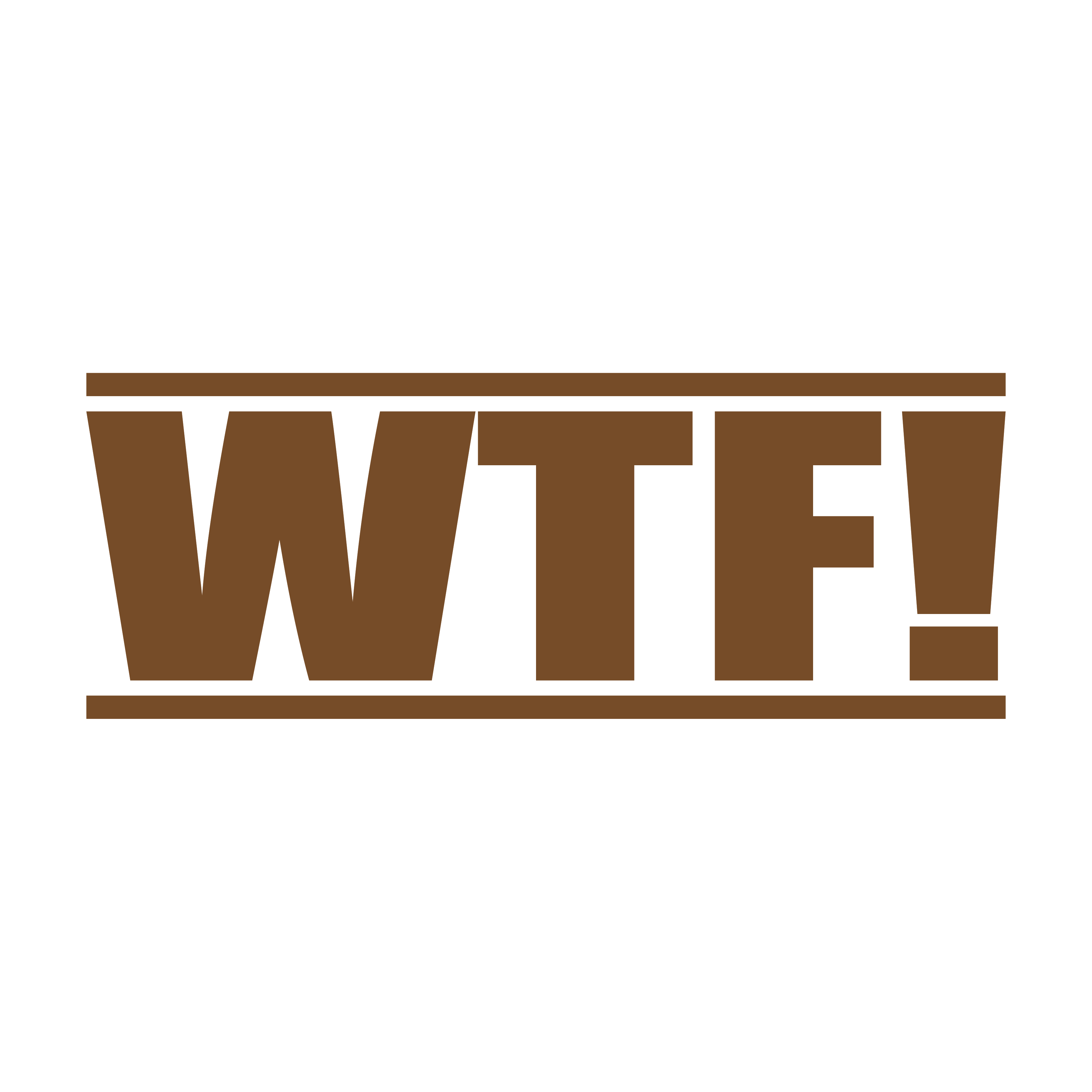 WTF rubber stamp - Brown