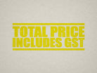 Yellow Label for Pricing with GST Included