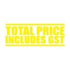 Yellow Total Price Includes GST Stamp