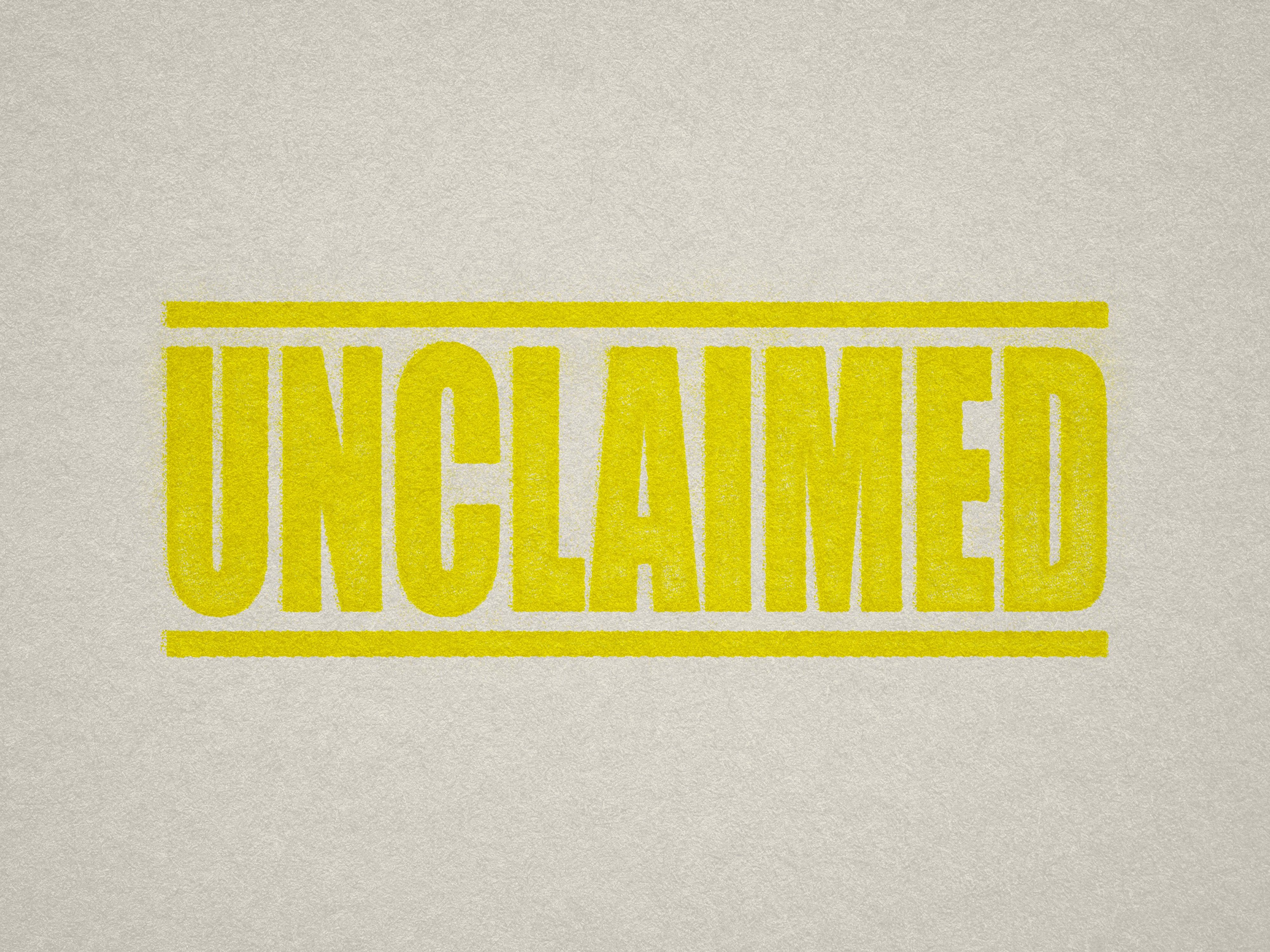 Yellow Label for Unclaimed Items