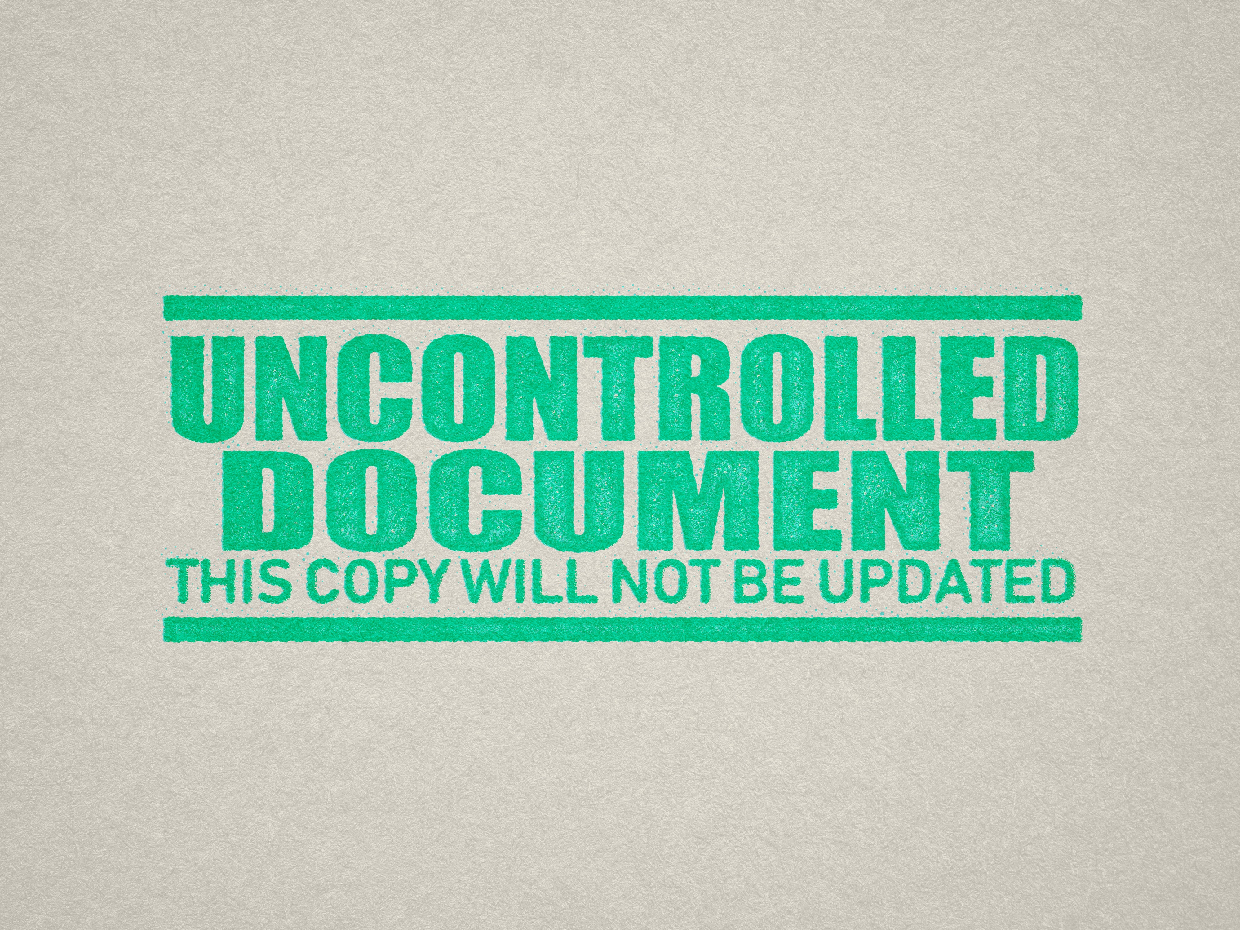 Mint Label for Uncontrolled Documents