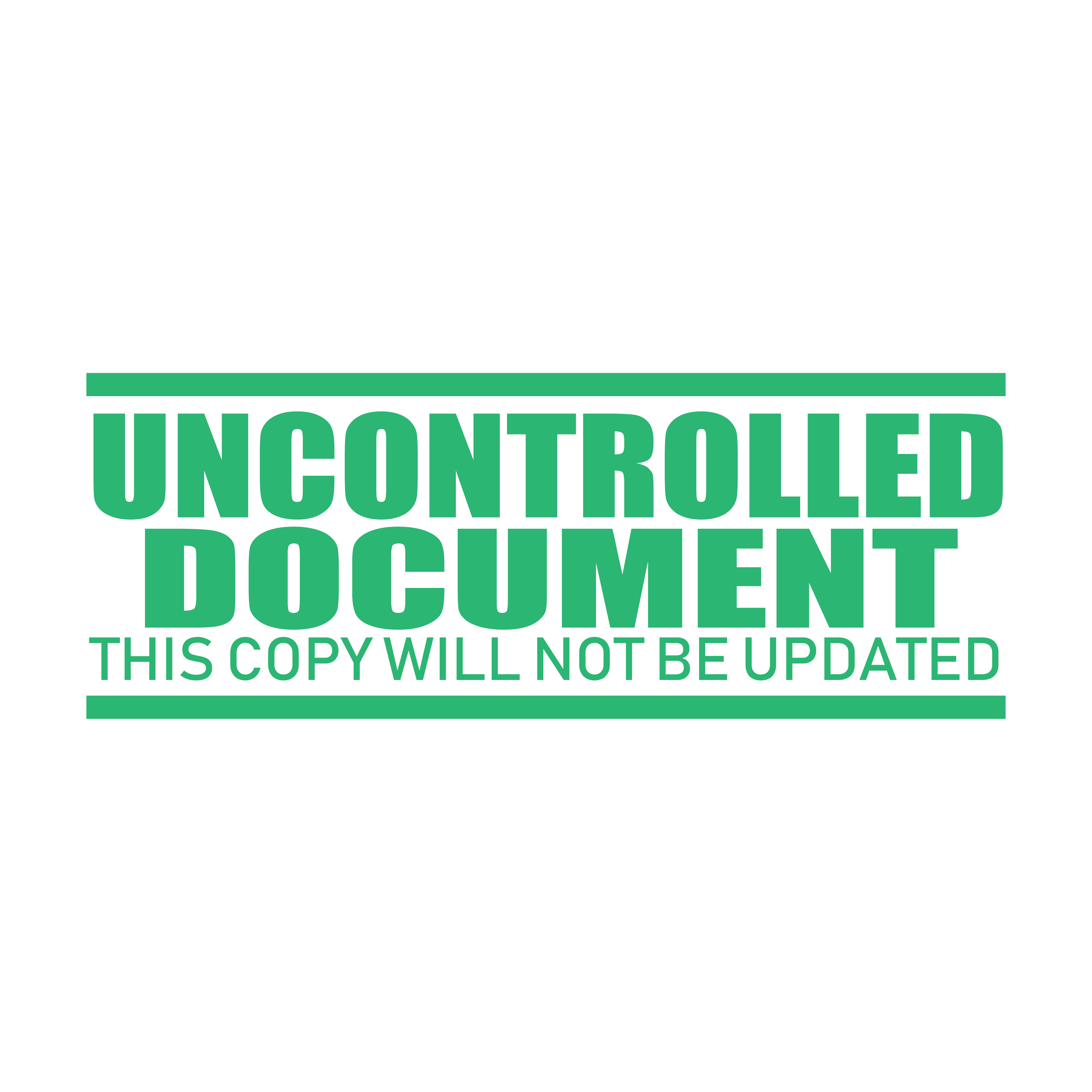 Mint Uncontrolled Document Stamp