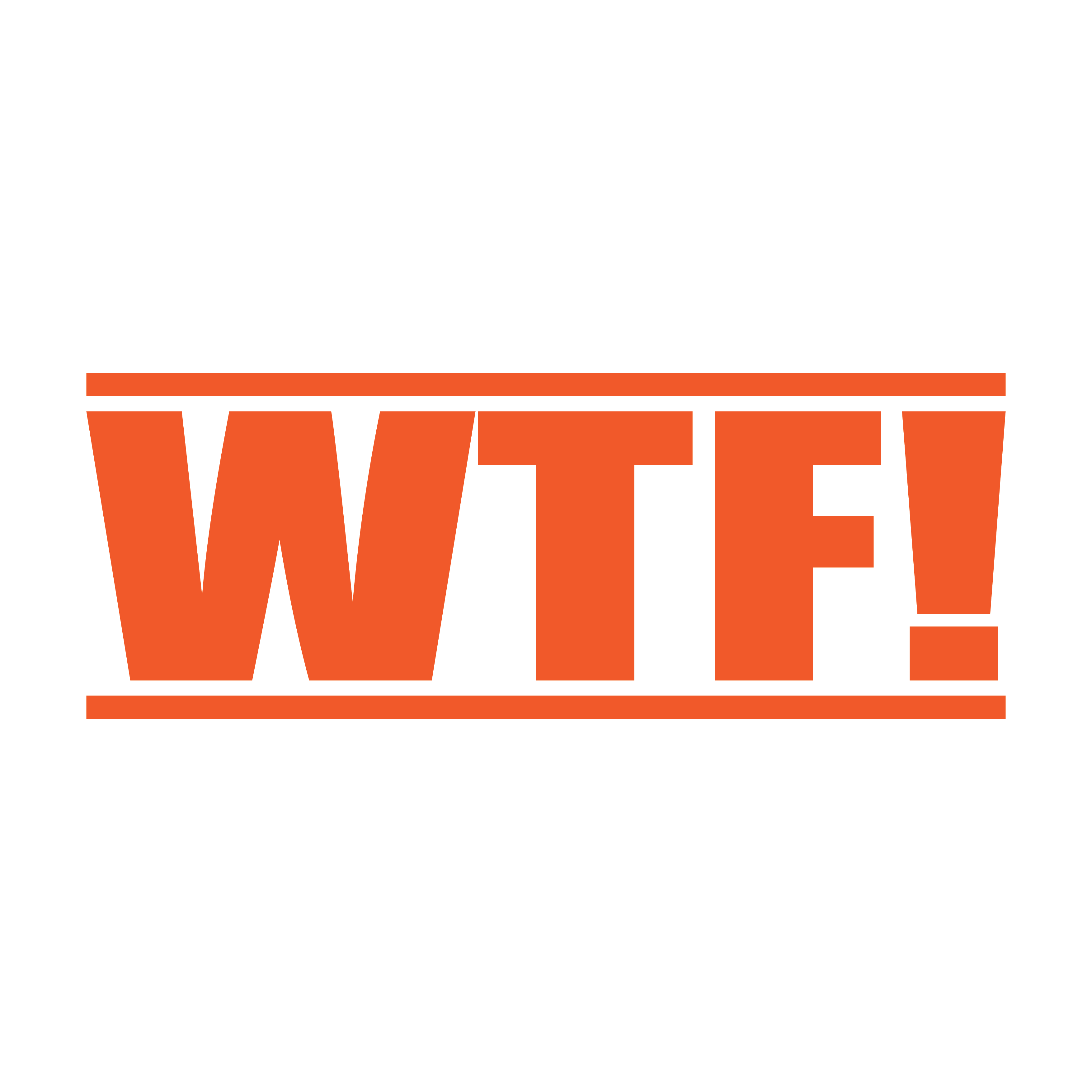 WTF rubber stamp - Orange