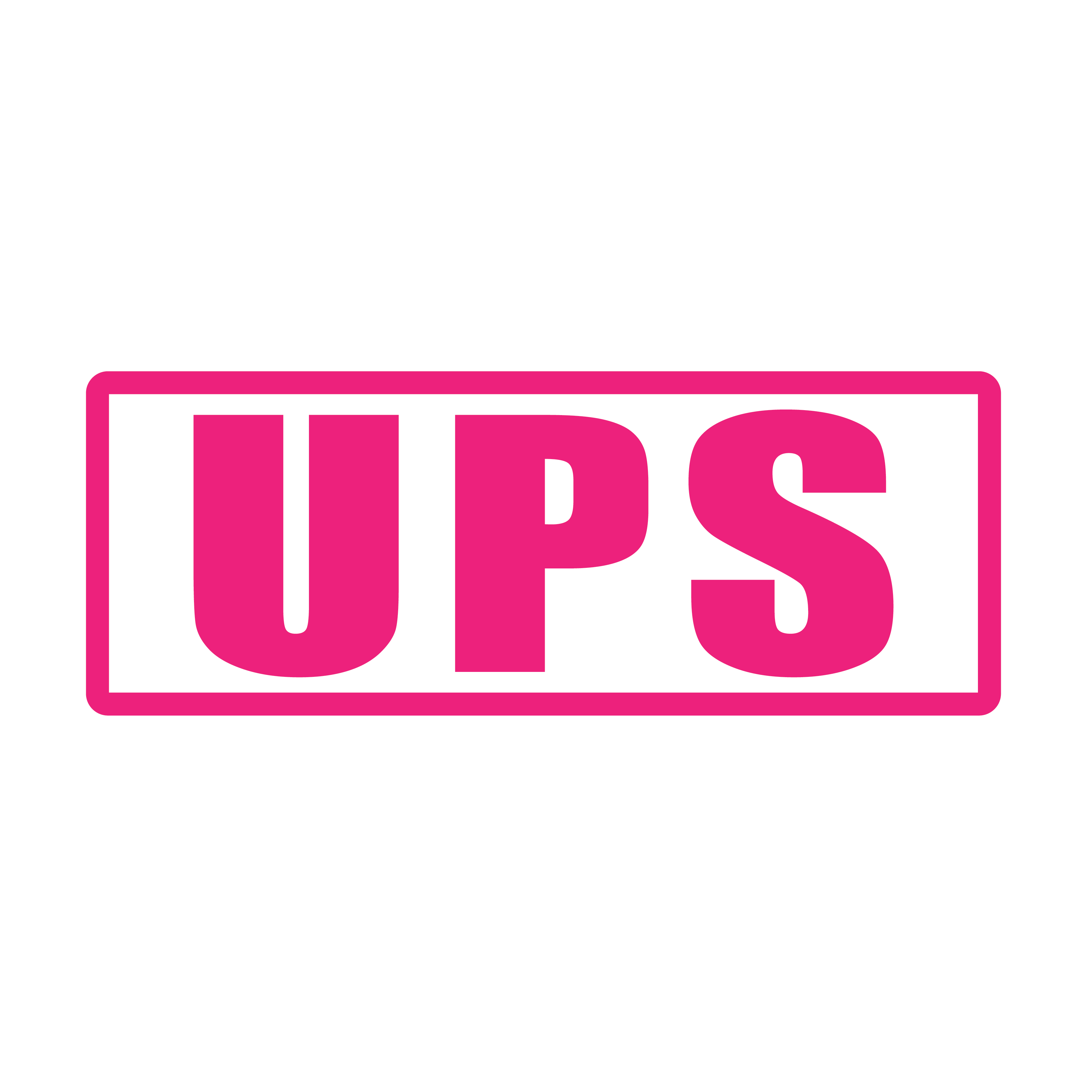 Pink UPS Stamp