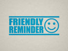 friendly reminder stamp ink Turquoise ink 