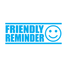 Turquoise friendly reminder stamp