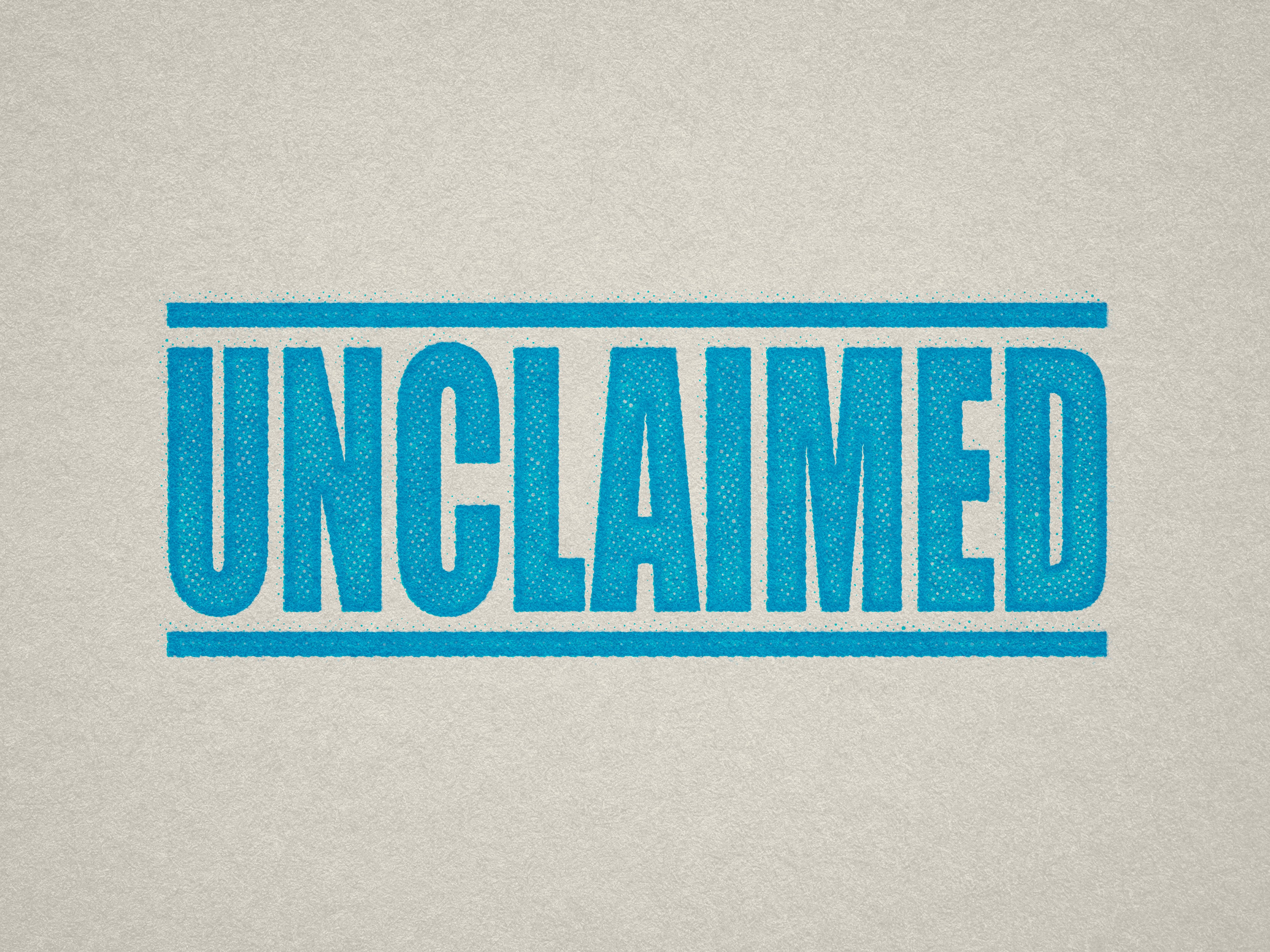 Turquoise Label for Unclaimed Items