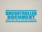 Turquoise Label for Uncontrolled Documents