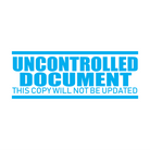 Turquoise Uncontrolled Document Stamp