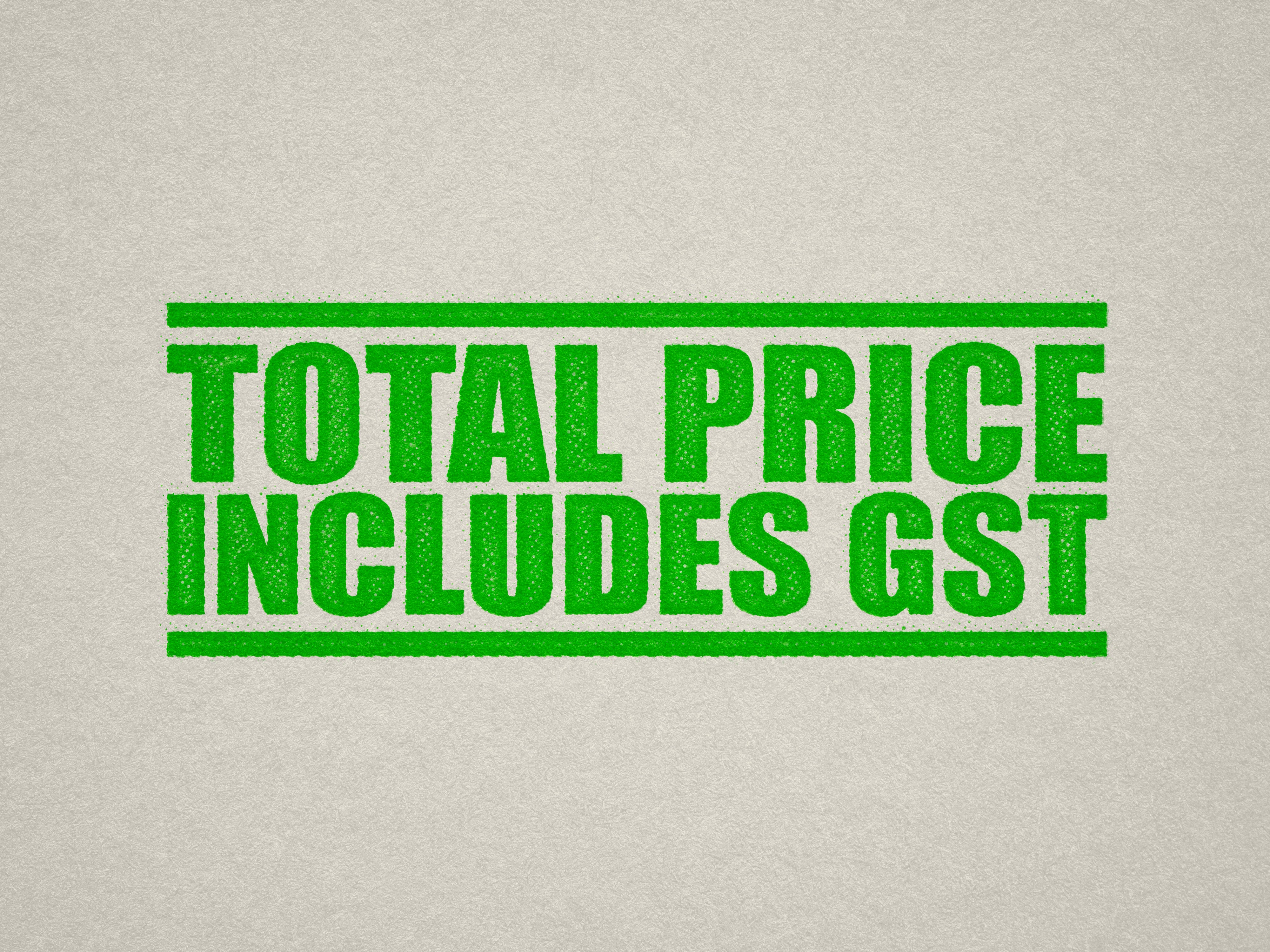 Green Apple Label for Pricing with GST Included