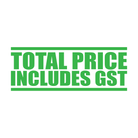 Apple Green Total Price Includes GST Stamp