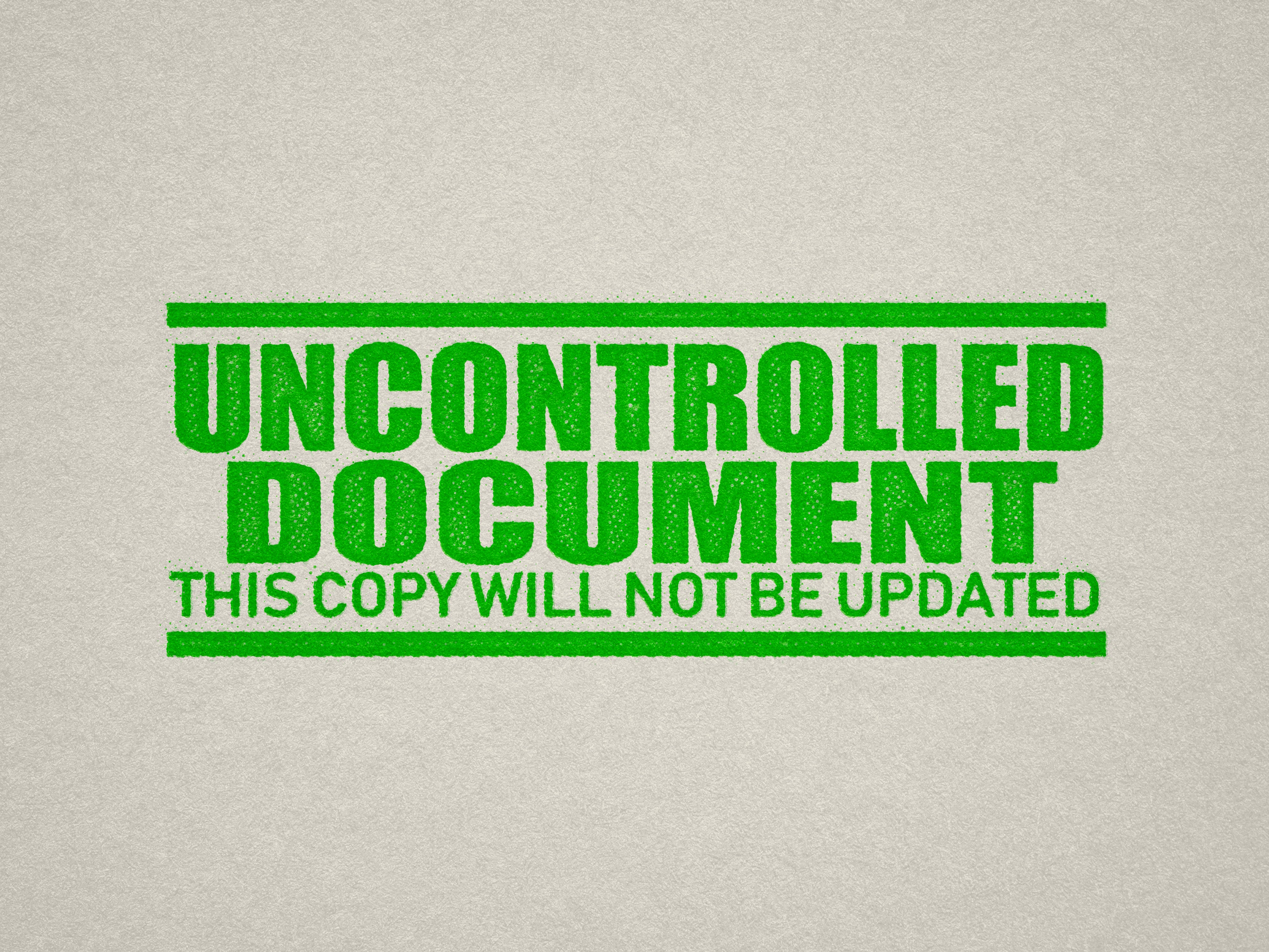 Green Apple Label for Uncontrolled Documents