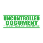 Apple Green Uncontrolled Document Stamp