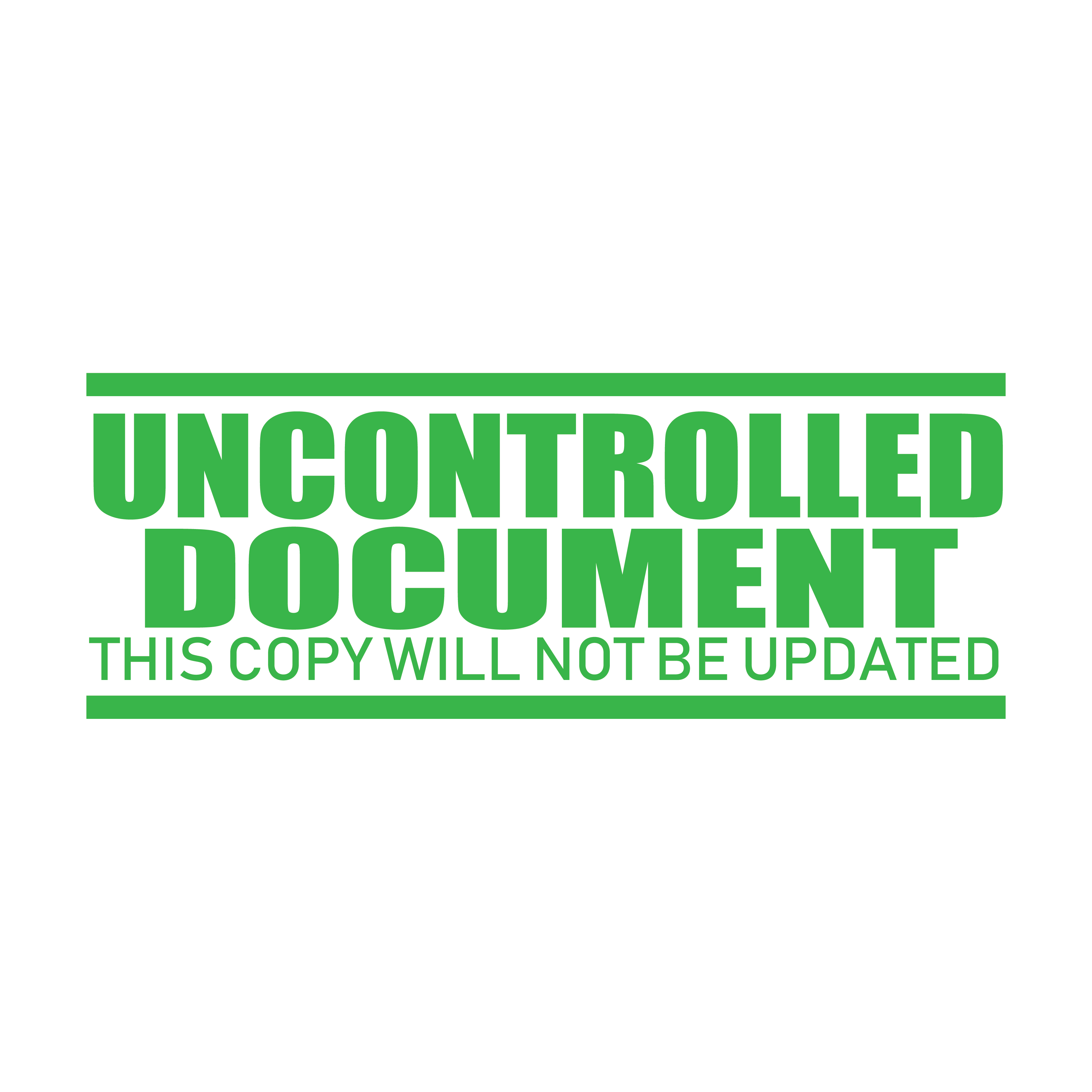 Apple Green Uncontrolled Document Stamp