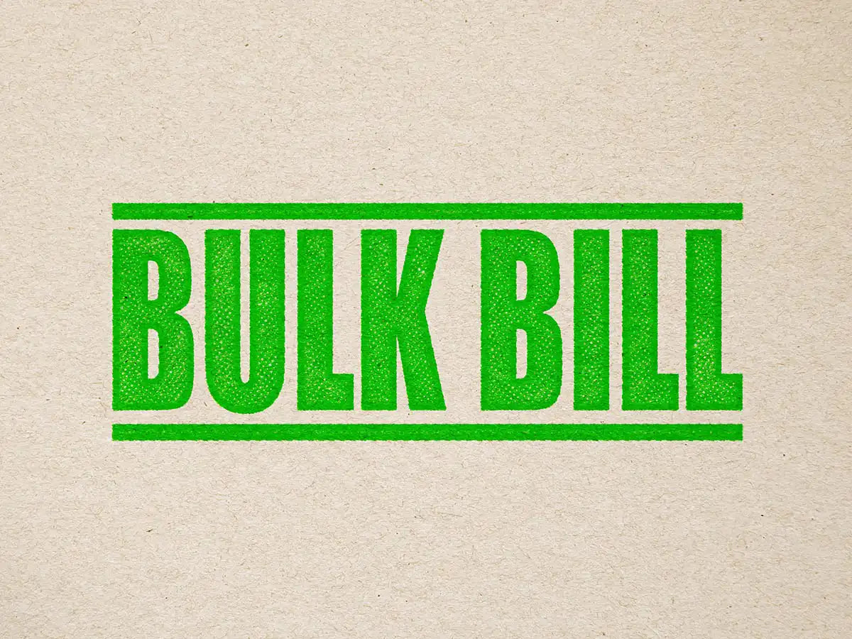 Bulk Bill Rubber stamp Apple Green ink colour 