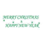 Merry Christmas and Happy New Greeting Stamp - GREEN