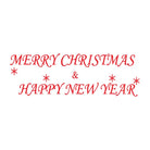 Merry Christmas and Happy New Greeting Stamp - RED