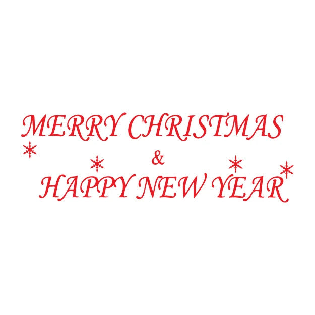 Merry Christmas and Happy New Greeting Stamp - RED