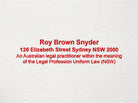 New south Wales Legal Practitioner Stamps Sydney address mockup